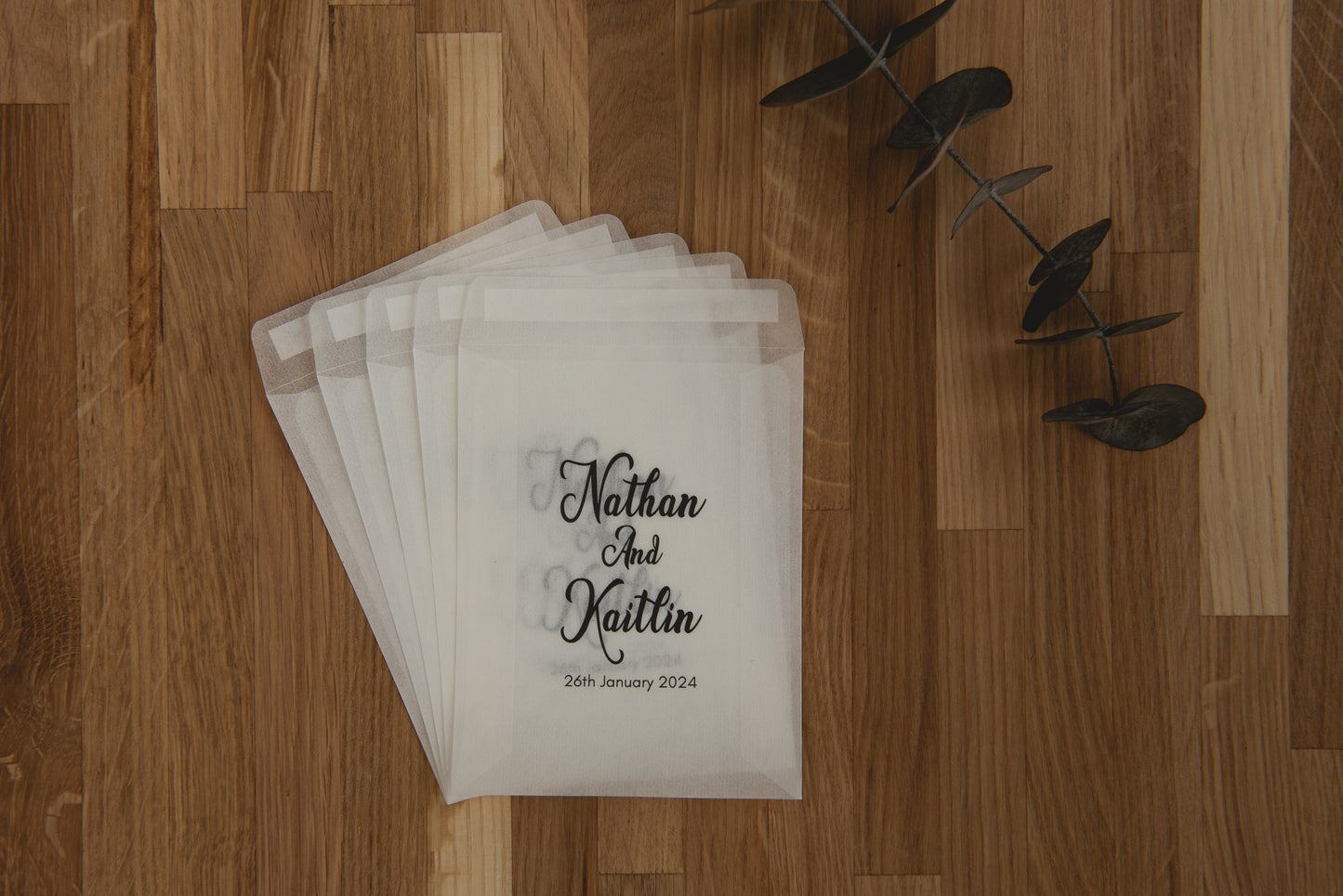 Personalised Wedding Favour/Confetti Bag | Design 13