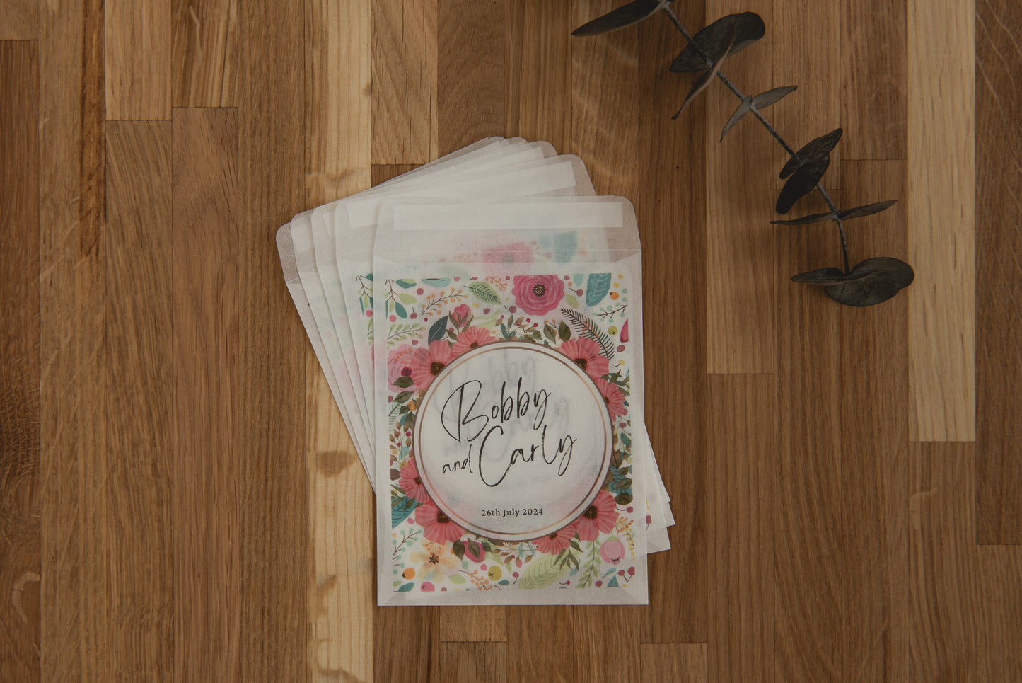 Personalised Wedding Favour/Confetti Bag | Design 1