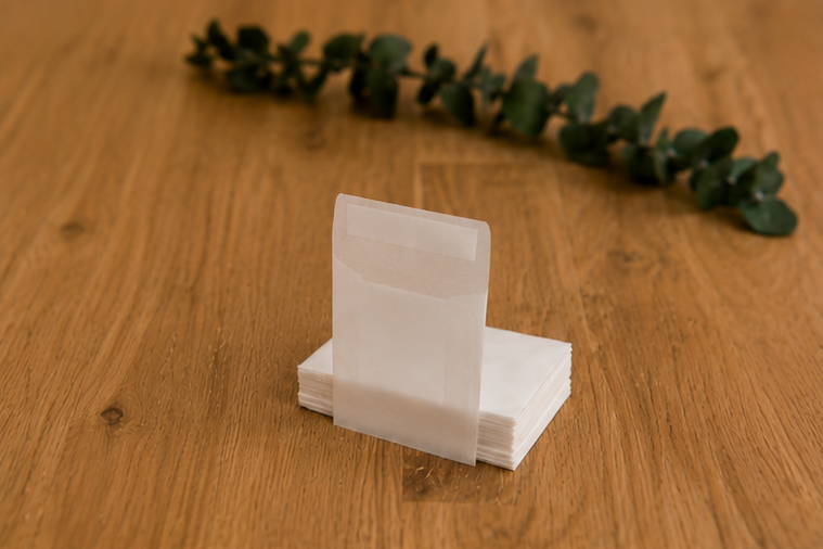 Glassine Bag | 65 x 65mm | Peel and Seal