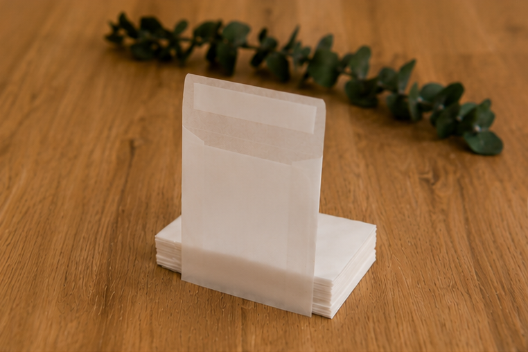 Glassine Bag | 92 x 92mm | Peel and Seal